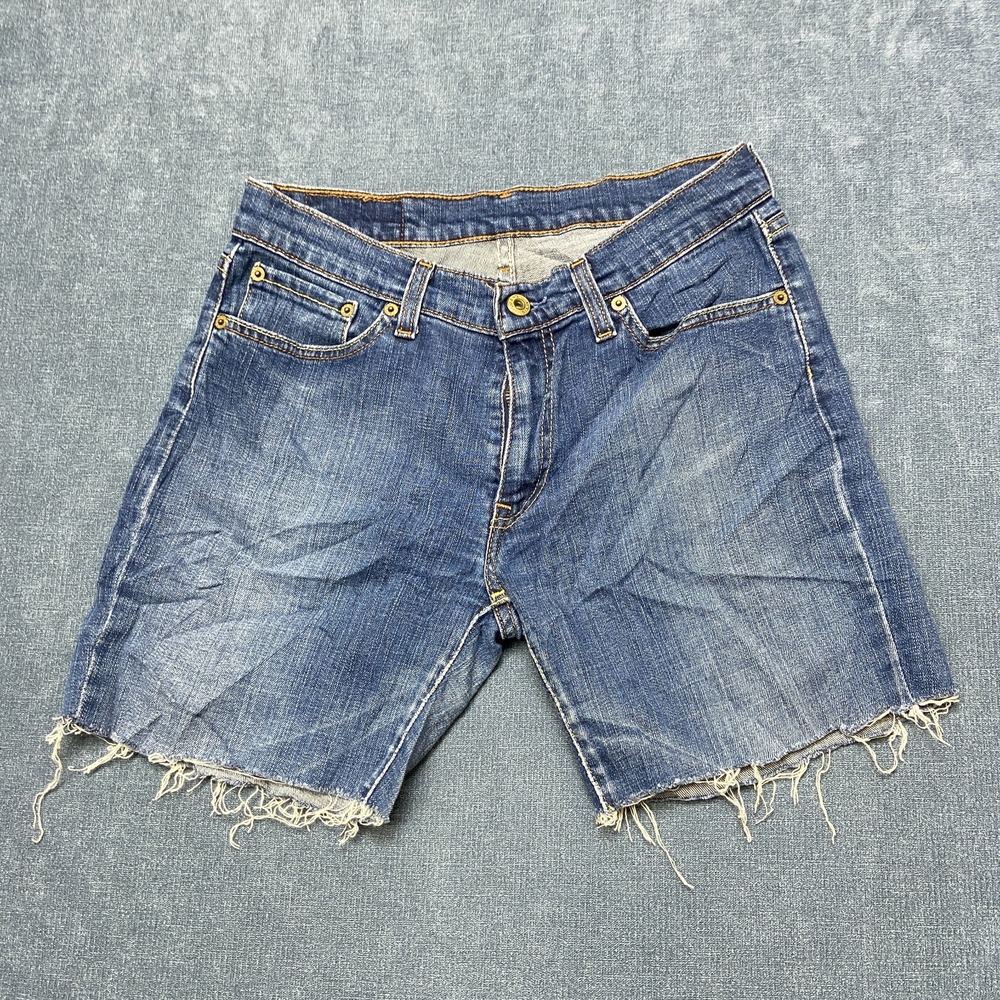 Y2K Levi's 529 Cut-Off Shorts Mens 30x32 Blue Denim Cotton  Medium Wash